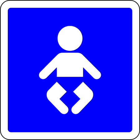 Babies allowed blue signの写真素材