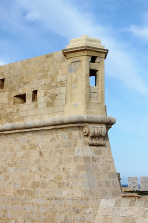 Sentry box in Saint Elmo Fort. Valletta, Maltaのeditorial素材