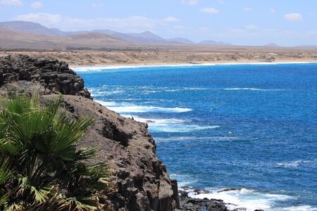 Playa del Castillo beach in Fuerteventura. Canary Islands, Spain