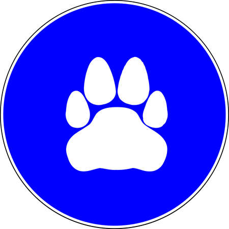 Pets allowed blue signの写真素材