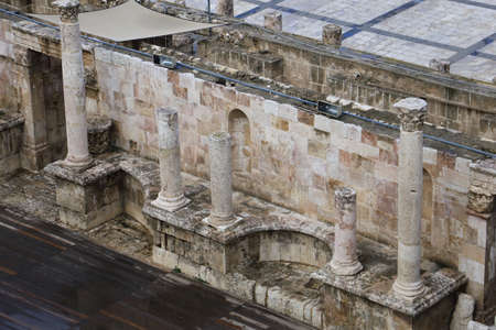 Closeup of the Roman Theater in Amman, Jordanの写真素材