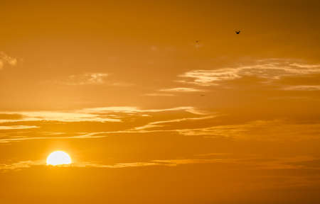sunset over the seaの写真素材