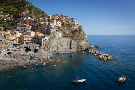 Manarola's harborの写真素材