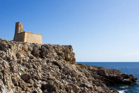 San Vito lo Capo, Sicily, Italy. Ruins on the rocky coastの写真素材