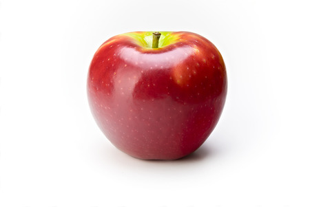 red apple on white background