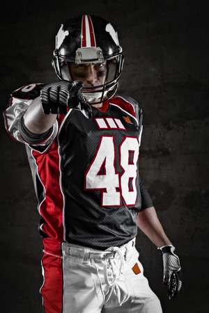 American footballer pointing at youの写真素材