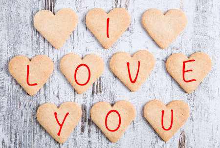 heart cookiesの写真素材