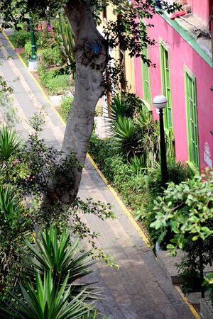 Colonial architecture in Barranco in the south of Lima, Peruのeditorial素材