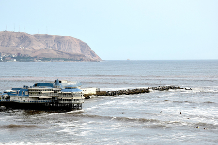 Coastline in Lima, Peruのeditorial素材
