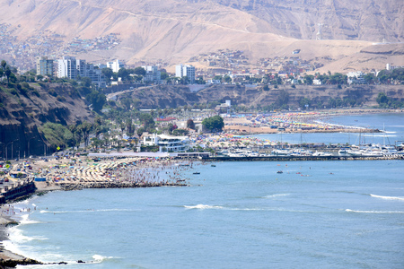 Coastline in Lima, Peruのeditorial素材