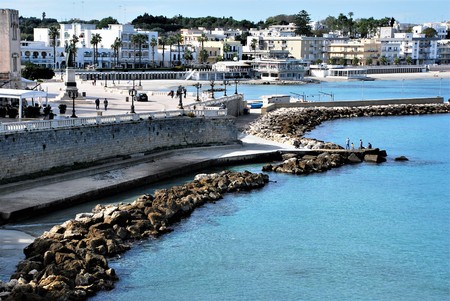 Harbour in Otranto, Italyのeditorial素材