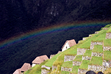 Landscape in Machu Picchu in Peruの写真素材