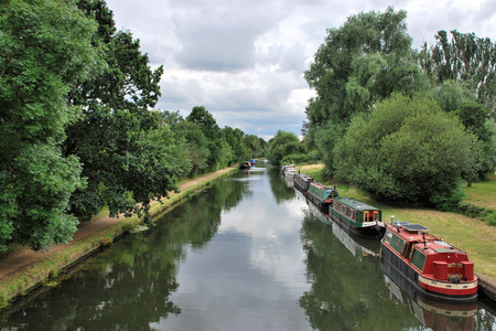 Boats in the Union Canal in Northolt, North of London, UKのeditorial素材