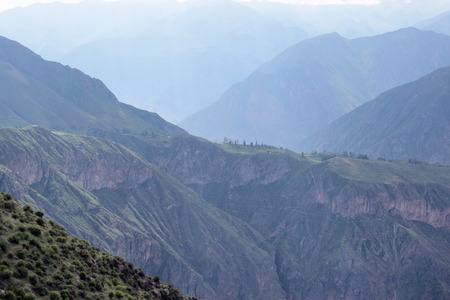 Scenery  near Cabanaconde a little village in the Colca canyon, Aequipa region, Peruの写真素材