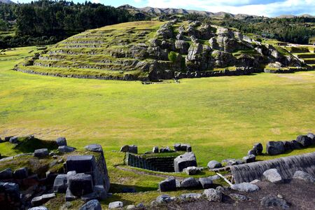 Remains of the Inca Citadel in Cusco, Peruの写真素材