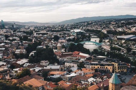 View of Tbilisi the Capital of Georgiaの写真素材
