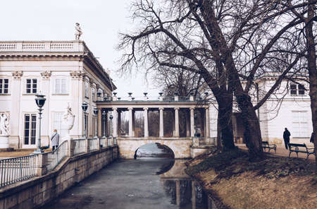 Royal Baths park in Warsaw in Poland.の写真素材