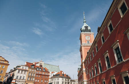 View of the Royal Castle in the Old town - Warsaw - Poland.