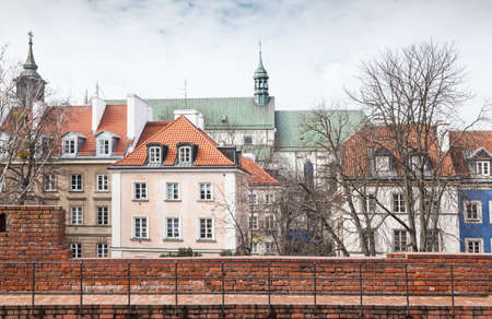 View of Warsaw City Center - Old Town - Poland.の写真素材