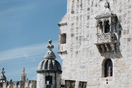 The Belem Tower - Old defense tower on the Tagus River - Lisbon Portugal - tourism attraction