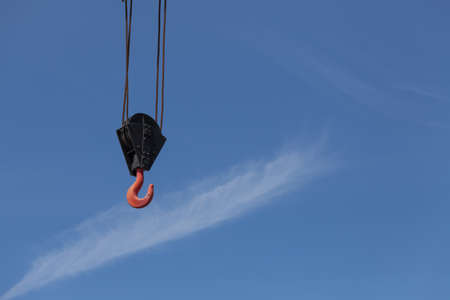 old crane hook - copy spaceの写真素材