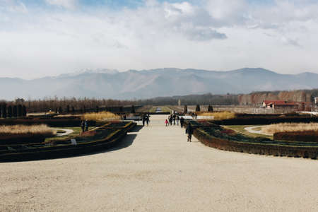 Venaria Turin - Italy Dec 2011 view of the Gardens in the Royal Palace of Venaria.