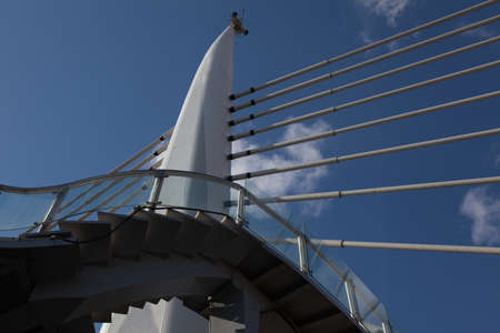 close up of the bridge in the city os istanbul turkey in a sunny day