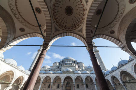 istanbul turkey november 2018 Exterior wide angle view of Suleymaniye Mosque.Tomb the Magnificentのeditorial素材