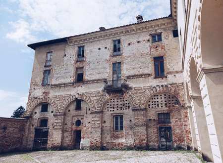 Historical medieval castle in Melegnano, Milan, Lombardy - Italy - Lombardy fortification
