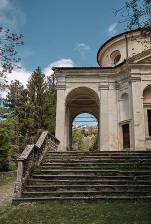 chapel along the path of the historic pilgrimage route from Sacred Mount or Sacro Monte of Varese,...