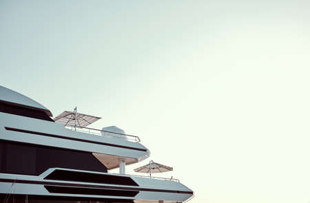 big yacht luxury detail - copy spaceの写真素材