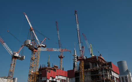 tower crane - under construction buildings in Tel Aviv, ISRAEL