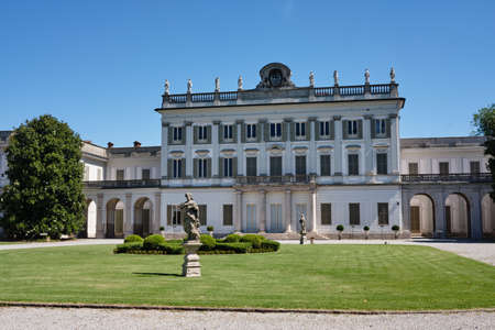 Villa borromeo in cassano d'adda in a sunny day - Lombardy, Italyのeditorial素材