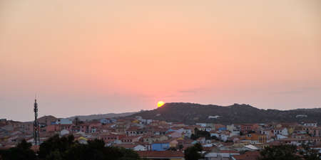 sunrise view in the village of Sandta Teresa di Gallura - in the north Sardinia - travel destinationの写真素材