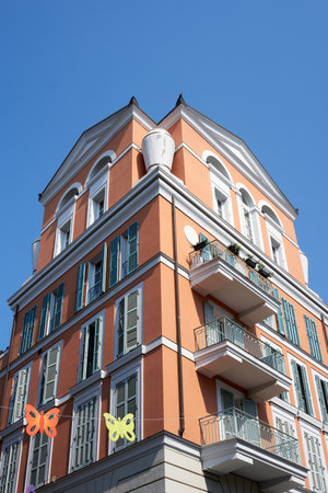 Historic Building in Alessandria, Piedmont, Italyの写真素材