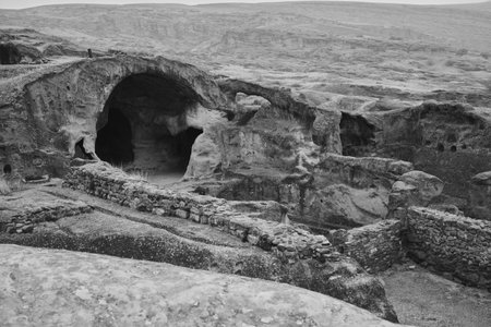 entrance, rock, house, uplistsikhe, georgia, stone, cave, ancient, architecture, archaeological,...