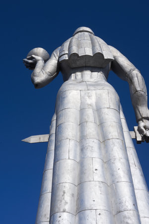 Mother of Georgia statue in Tbilisi, Georgia. Symbolizes Strength, Hospitality, History, and Cultural pride.の写真素材