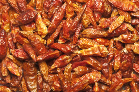 Dried red hot pepper の写真素材