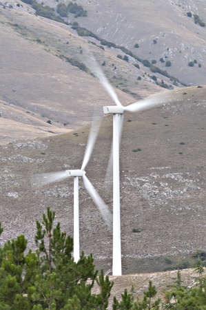 Eolic energy: Wind power through  wind turbinesの写真素材
