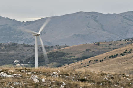 Eolic energy: Wind power through  wind turbinesの写真素材
