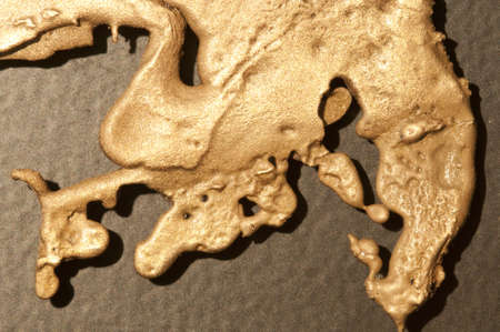 Native Copper element of golden colourの写真素材