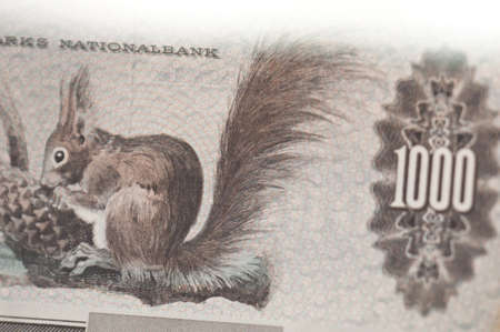 Out of circulation Danish currencyの写真素材