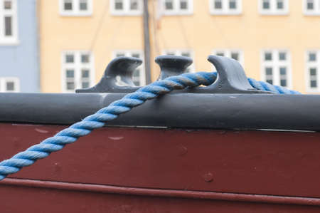 Rope on a sail boatの写真素材