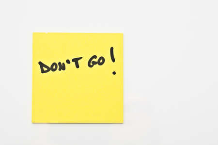 Yellow square Post it with  Donの写真素材