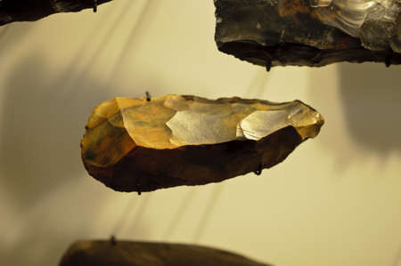 Flint stone made by prehistoric manの写真素材