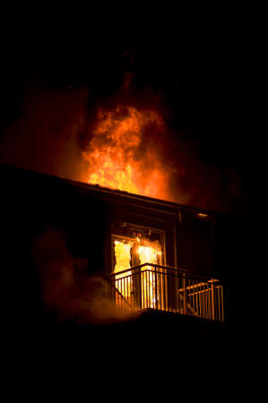 Building on fire