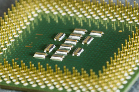 Green and golden electronic board for computer