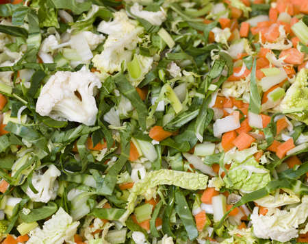 Mixed chopped colorful fresh saladの写真素材