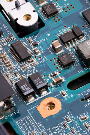 macro details of electronic components in computer circuits