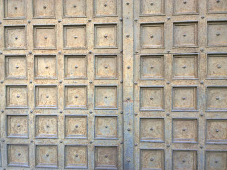ornamental motif frieze latelare door of the church of Santa Maria del Carmine in Milan Breraの写真素材